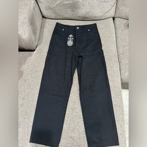 Canvas carpenter pants black